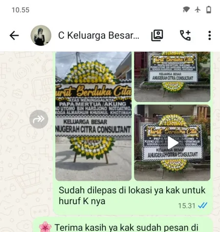 Pengiriman Papan Bunga Duka Catur Sambi